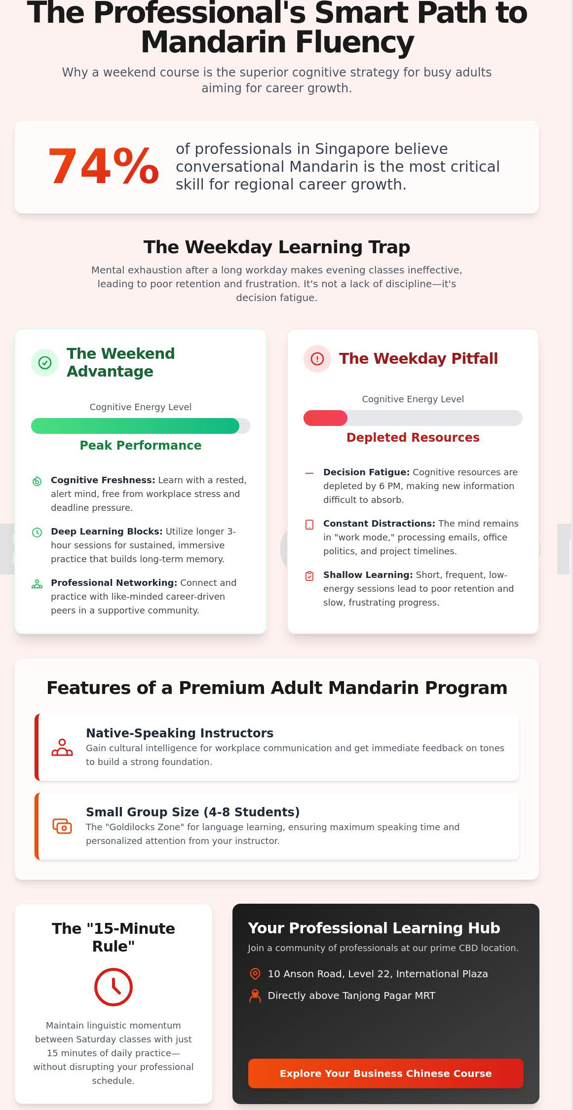 Weekend Mandarin Course for Adults in Singapore: The 2026 Guide to Success