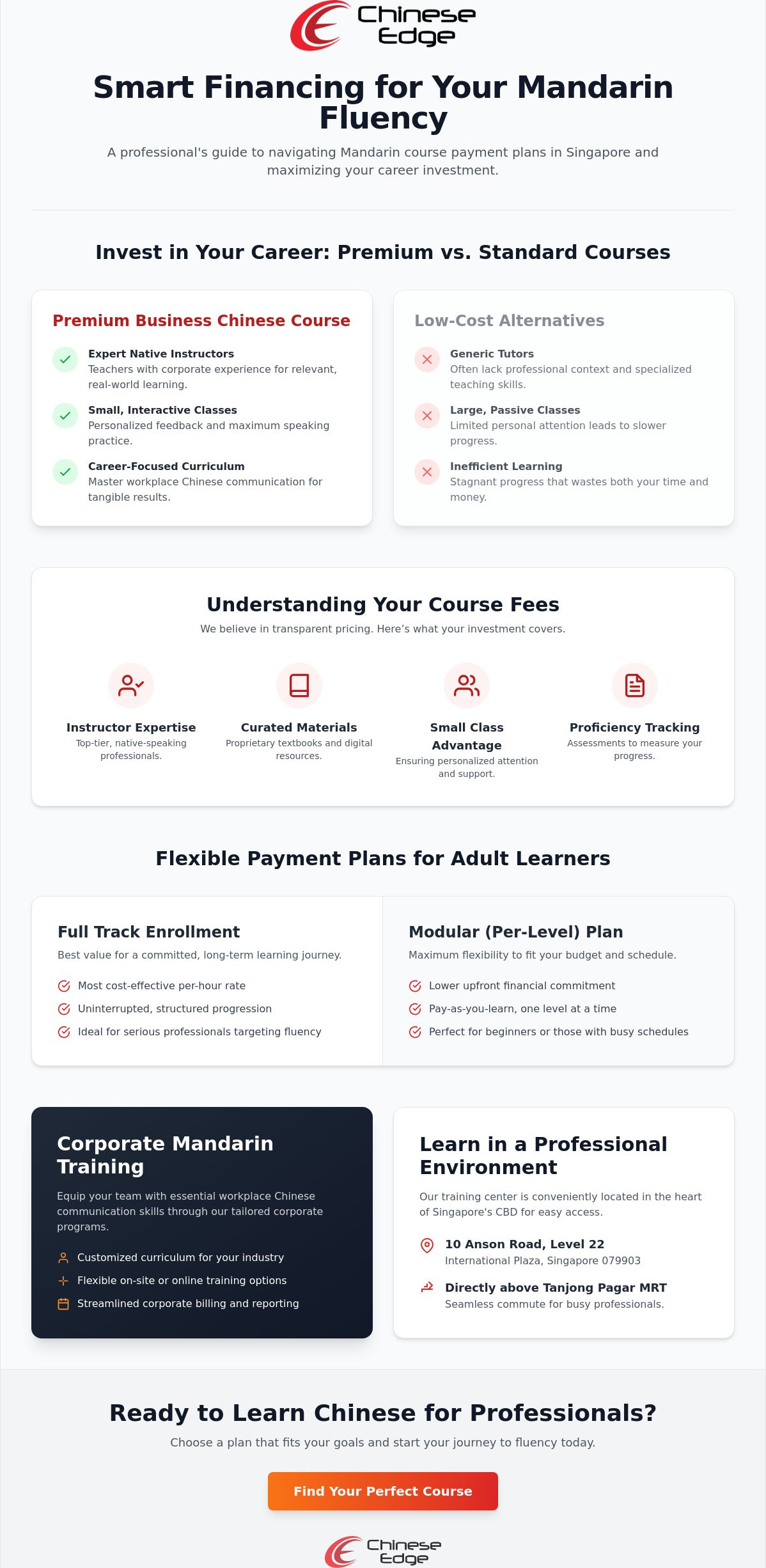 Mandarin Course Payment Plans in Singapore: A Professional’s Guide to Flexible Learning